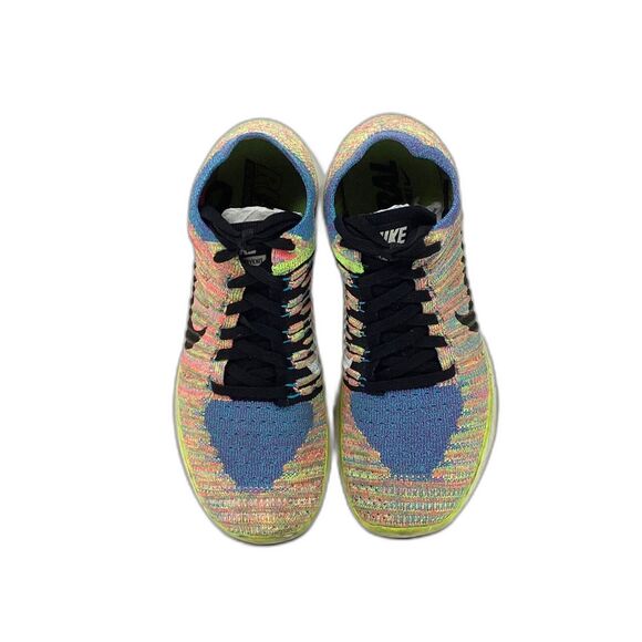 Nike Free RN Flyknit-Women's 8/Men's 6.5 -Rainbow Knit Running Shoes- 831070-102 - Picture 4 of 10